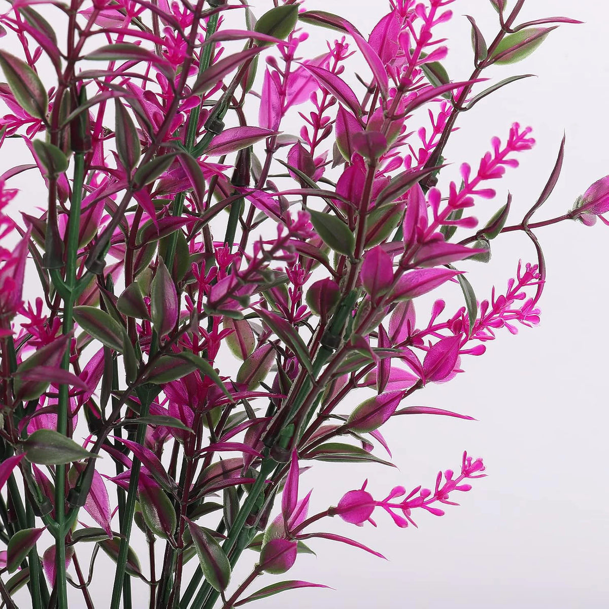 plantes artificielles herbe fine violet rouge rose blanc moderne extérieur intérieur décoration anniversaire mariage