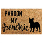 tapis d'entrée marron clair antidérapant sol extérieur moderne motif chien