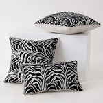 taies d'oreiller jacquard zèbres noires blanches moderne 100 polyester 50x50cm 45x45cm 30x50cm zipper decoration