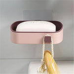 support savon transparent contemporain adhésif salle bain portable gris fixe savon moderne