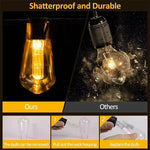 guirlande lumineuse solaire édison ip65 étanche 5m 20 ampoules ambrées vintage extérieur intérieur