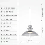 suspension lumineuse moderne transparente noir minimaliste led pendentif simple salle manger cuisine bar restaurant