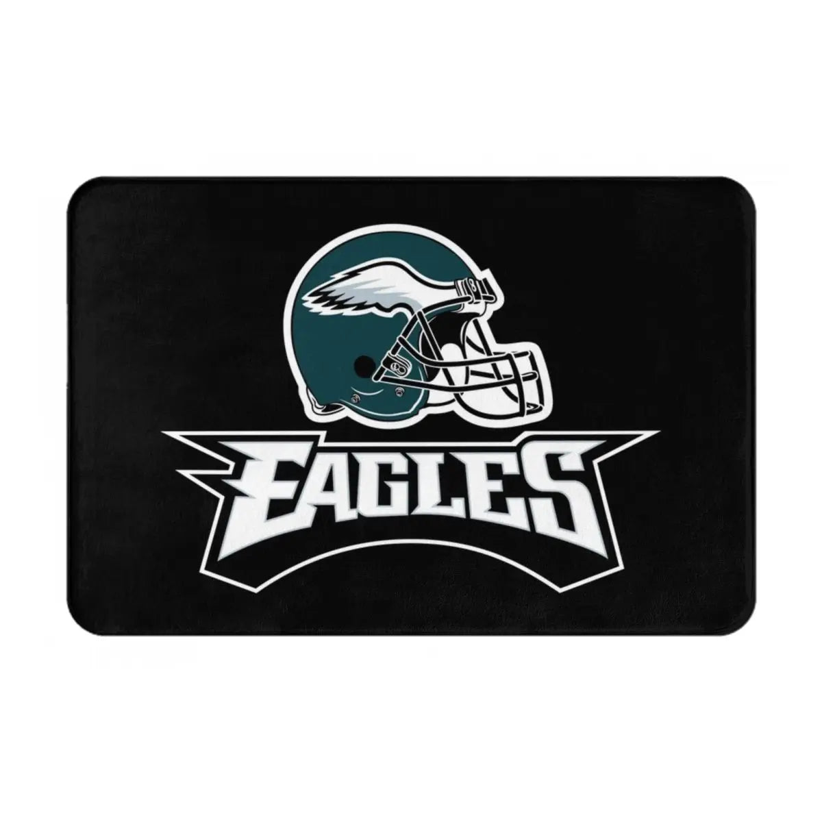 tapis bain antidérapant adhésif logo eagles noir vert moderne sportif
