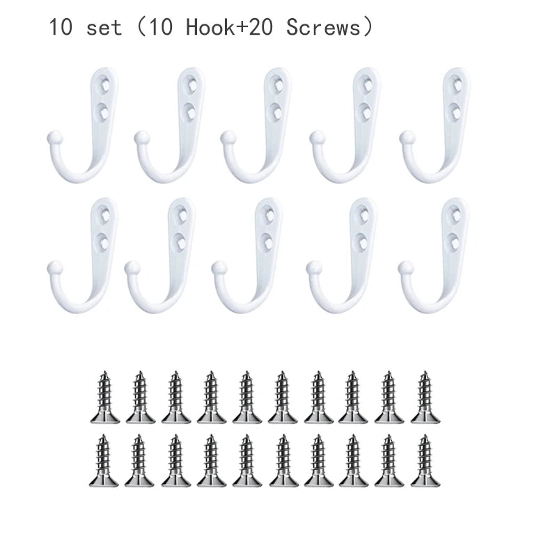 crochets muraux robustes acier inoxydable bronze noir blanc utilisation multiple moderne minimaliste vis fixations