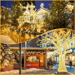 guirlande lumineuse led blanc chaud filament moderne télécommande prise murale extérieur noël jardin