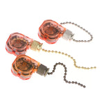 interrupteur chaîne ventilateur vitesses rouge argent doré plastique texturé industriel