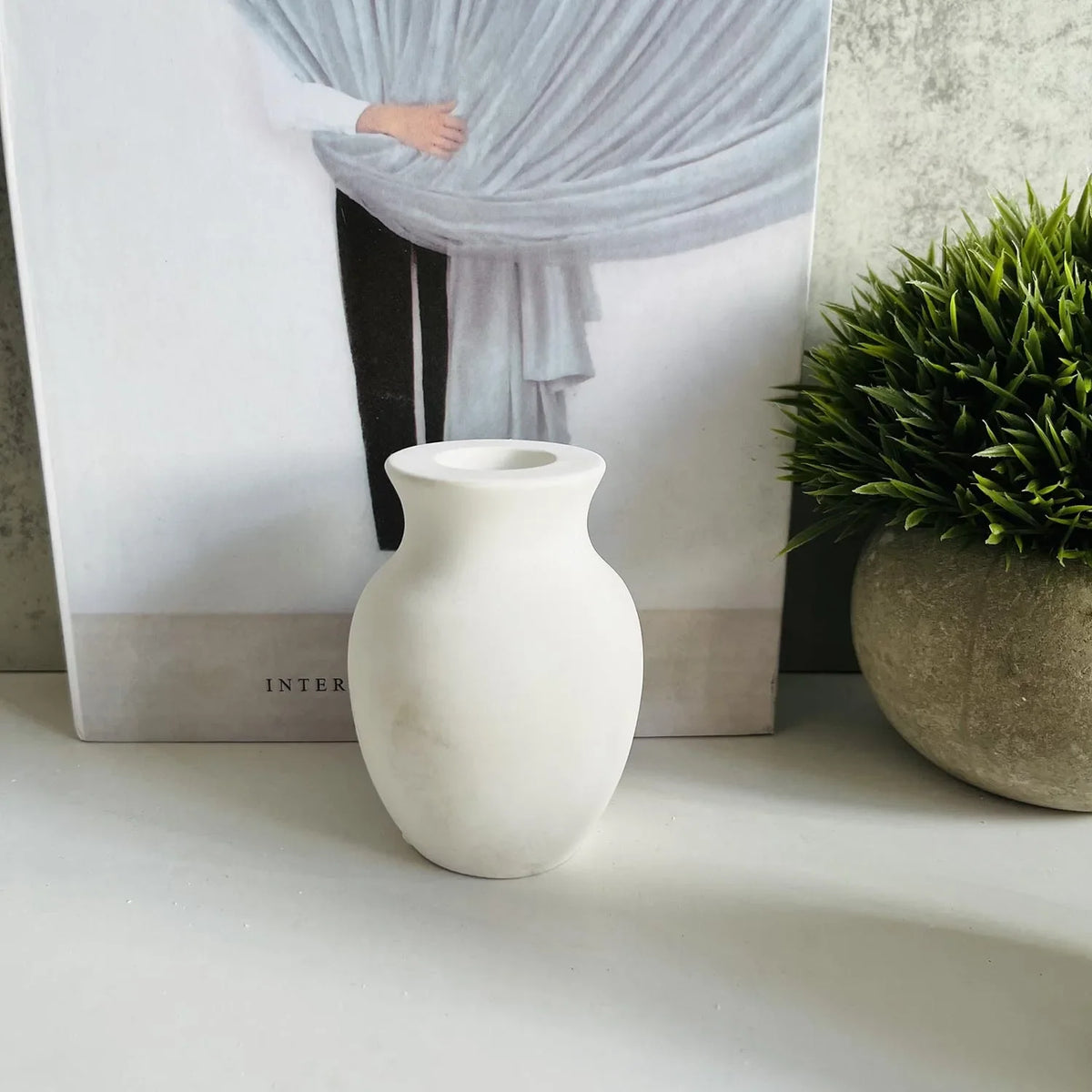 vases silicones blancs minimalistes opaques simples bougeoirs egouttage fleur arrangement