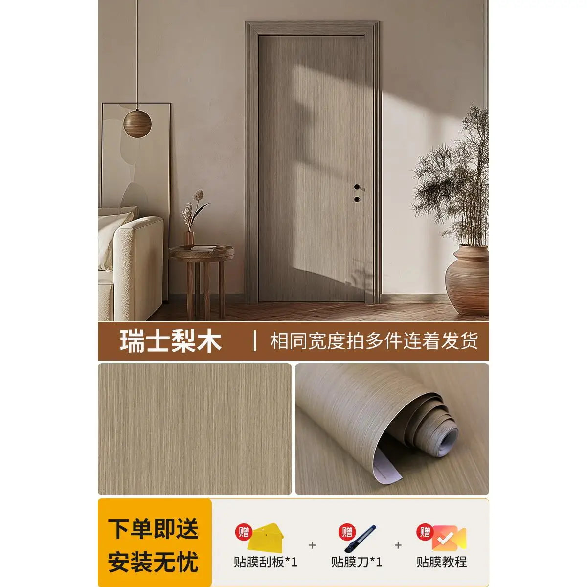 papier peint autoadhésif grain bois moderne mur chambre opaque beige marronclair marronn Foncé PVC
