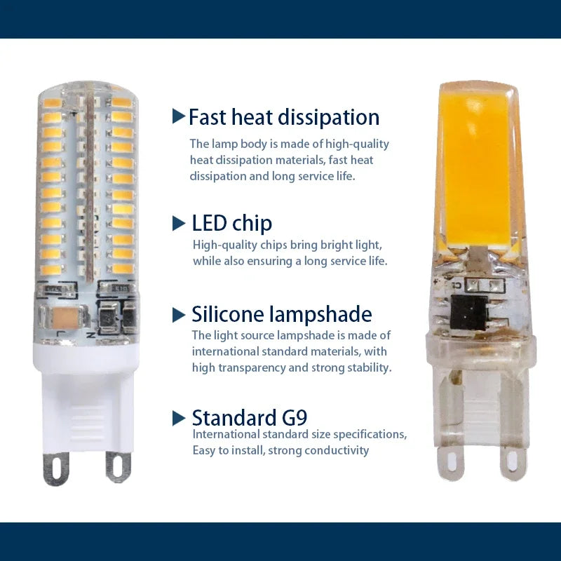 ampoules led g9 blanc froid blanc chaud 6w 7w 9w 10w 12w transparentes modernes