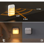 lampe nuit rechargeable usb détecteur mouvement adhésif blanc moderne sans fil led