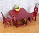 chaises table miniature blanches modernes minimalistes bois enfants jouets