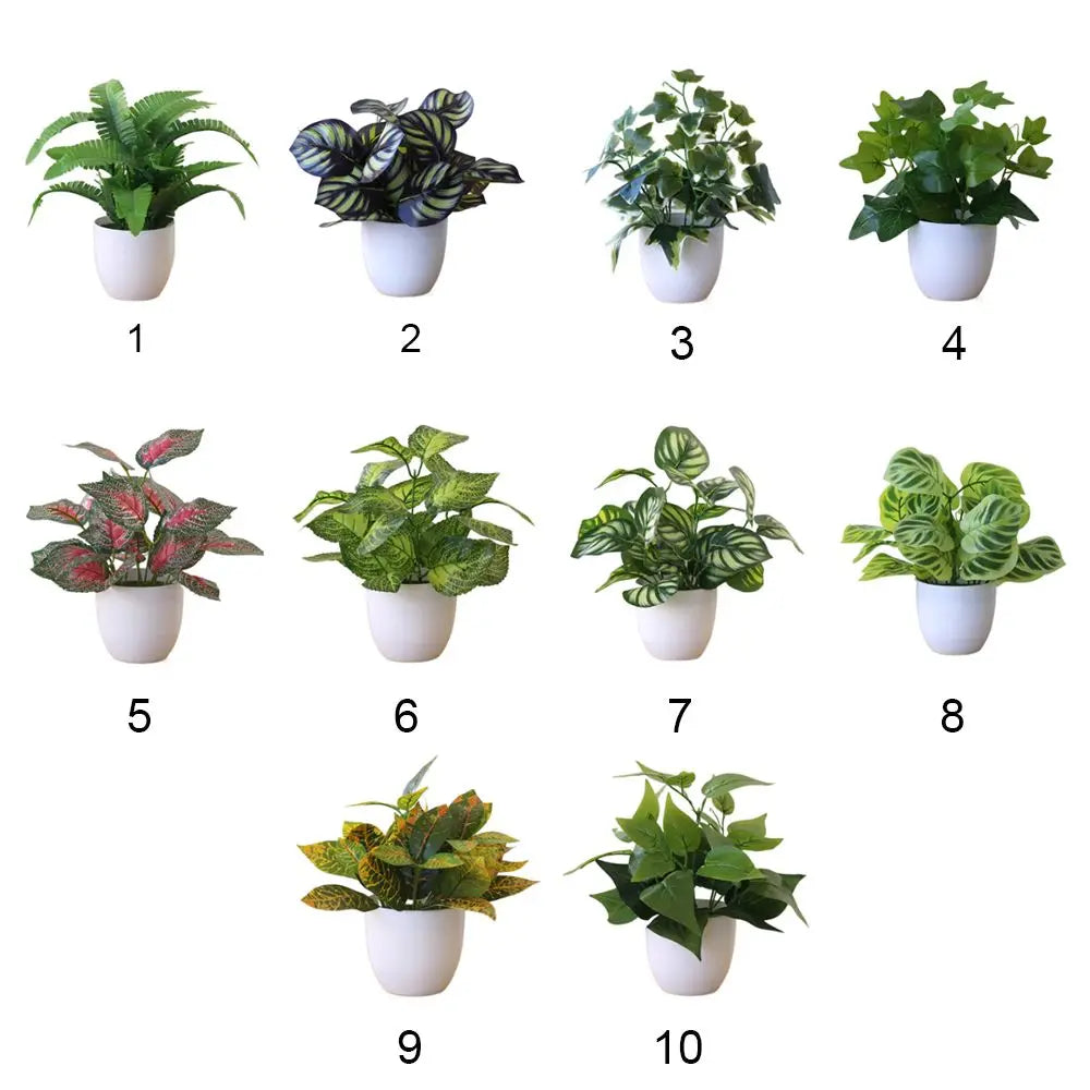 plantes artificielles vertes bonsaï ornement accessoires photo scindapsus pot rotin extérieur moderne
