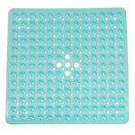 tapis bain antidérapant gris moderne perforations taches blanches opacité suction lavable machine