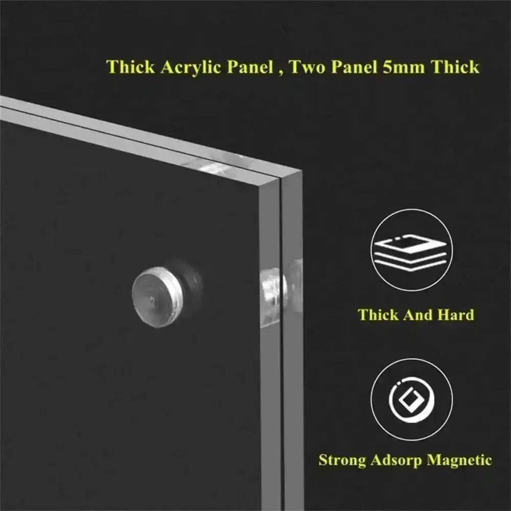support panneau acrylique transparent moderne base large film double face 100x150mm