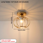 lampe moderne industrielle noir doré cage métallique éclairage entrée couloir cuisine