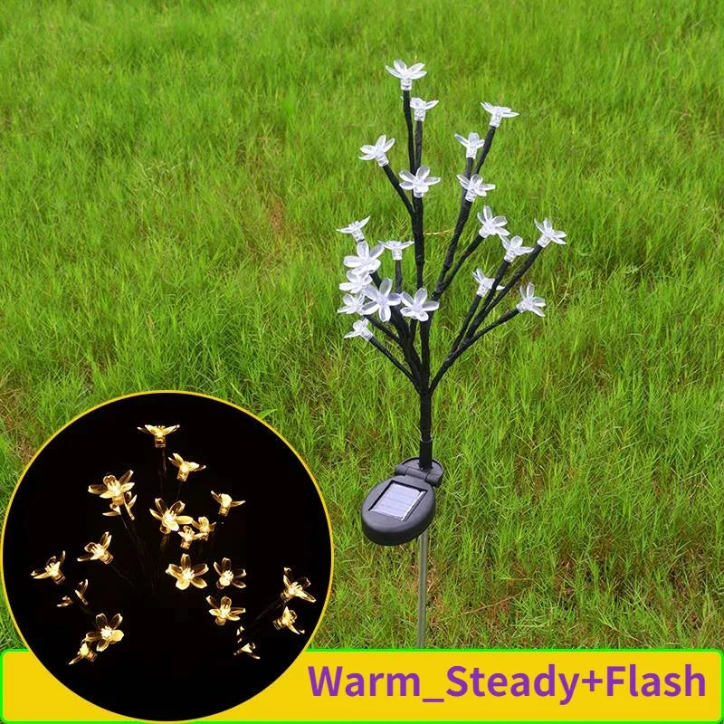 lampe solaire fleurs multicolores moderne decoration exterieure ip65 led abs
