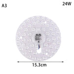 lumière led plaque ronde blanc moderne points lumineux 12w 18w 24w 36w