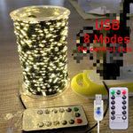 ruban lumineux fil cuivre led vert blanc moderne 10m 20m 5m anniversaire noël mariage