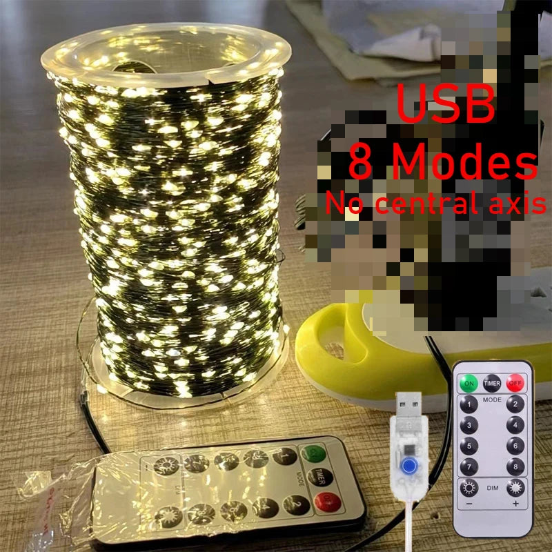ruban lumineux fil cuivre led vert blanc moderne 10m 20m 5m anniversaire noël mariage
