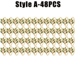 anneaux décoratifs élégants feuilles stylisées strass doré argenté vert décoration table événement