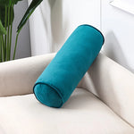 coussins ronds velours opaques noir gris rose vert jaune bleu modernes literie 50x17cm