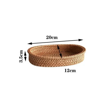 panier tressé marron clair rangement snack fruits thé pique nique cosmétique respectueux environnement rustique