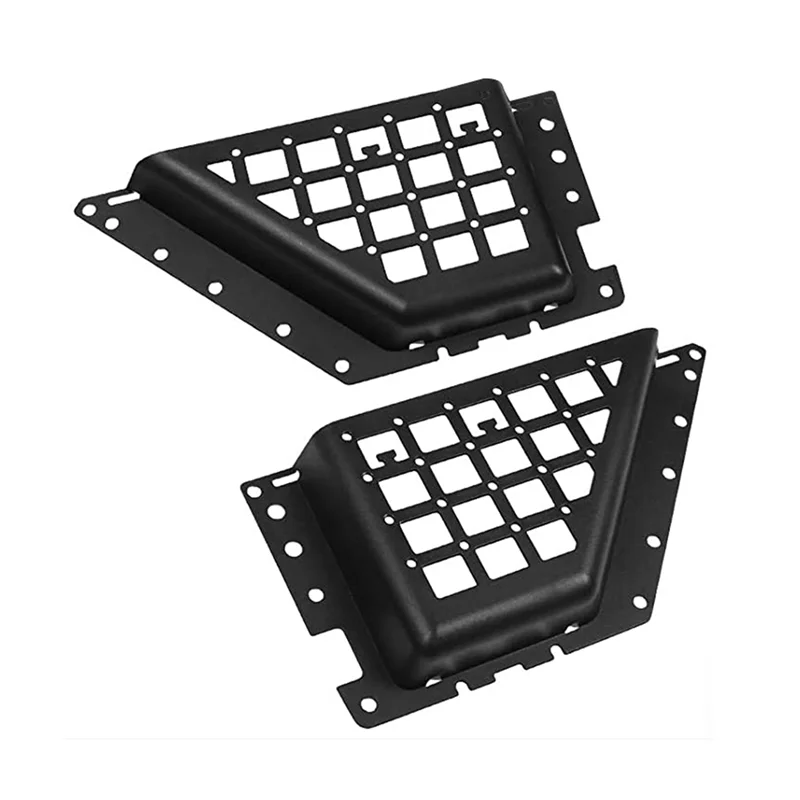 rangement porte voiture ford bronco noir rouge grille perforée utilitaire offroad vis fixations bouteilles