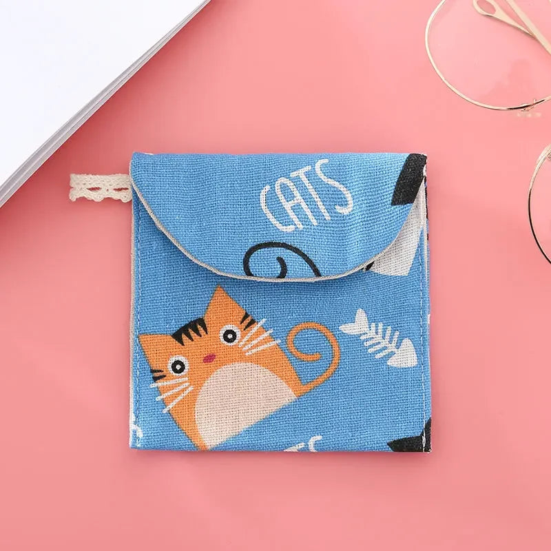 pochettes rangement réutilisables animaux géométriques couleurs variées moderne salle bain respectueux environnement pliables