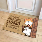tapis d'entrée dessin animé chats motifs pattes cartoon moderne résistant décoloration adhésif sol porte