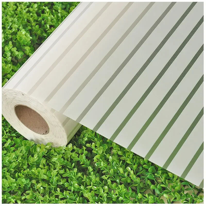 voilage adhésif rayures horizontales blanc moderne opaque chambre bain stripe deco protection thermique