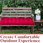 coussins banc extérieurs solides sangles taille moyenne couleur rouge gris marron moderne