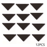 anti dérapage tapis adhésif triangles perforations moderne noir beige 12 pièces