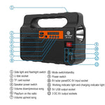 lampe poche portable système solaire rechargeable panneau solaire haut parleur radio fm bluetooth usb