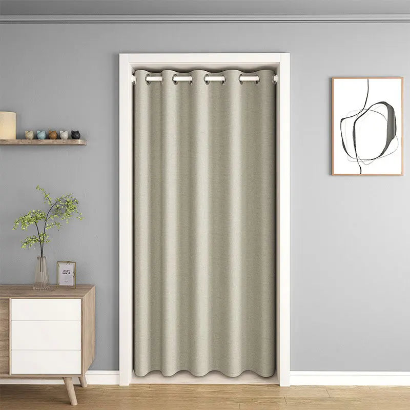 rideau moderne uni opaque porte maison beige blanc rose violet polyester
