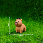 lot mini figurines animaux résine capybara grenouille axolotl flamant rose canard décoration maison jardin