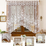 rideau blanc floral dentelle vintage fenêtre moderne maison polyester autocollant