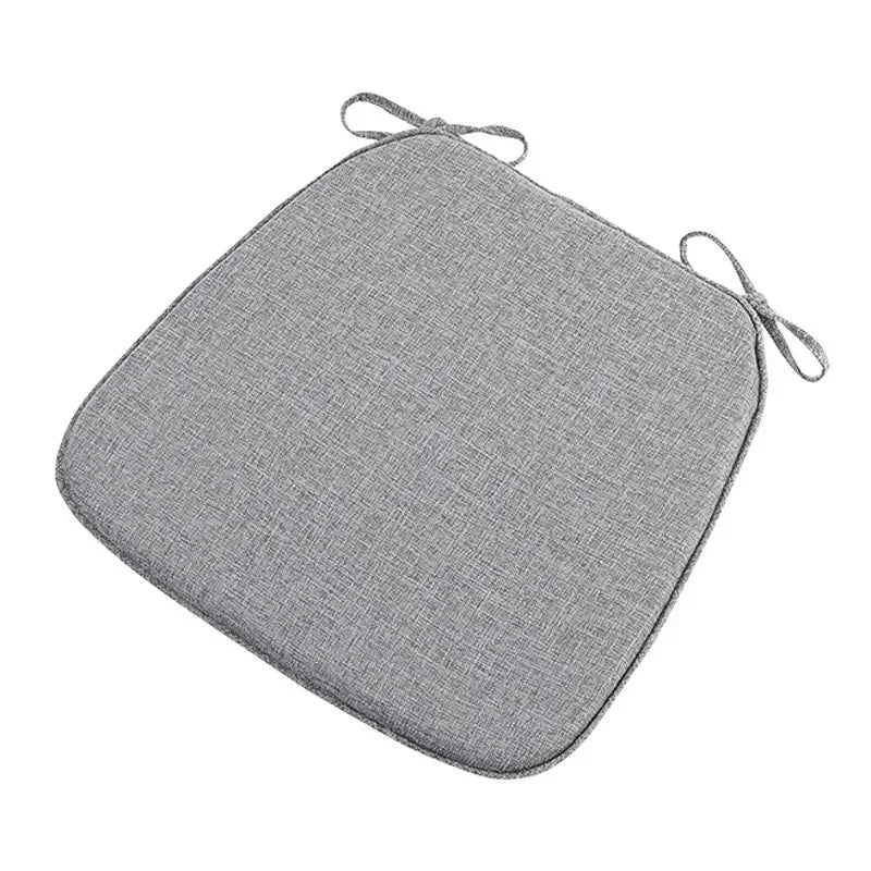coussin chaise mousse mémoire forme carrée toile lin moderne ruban fixation coloris variés