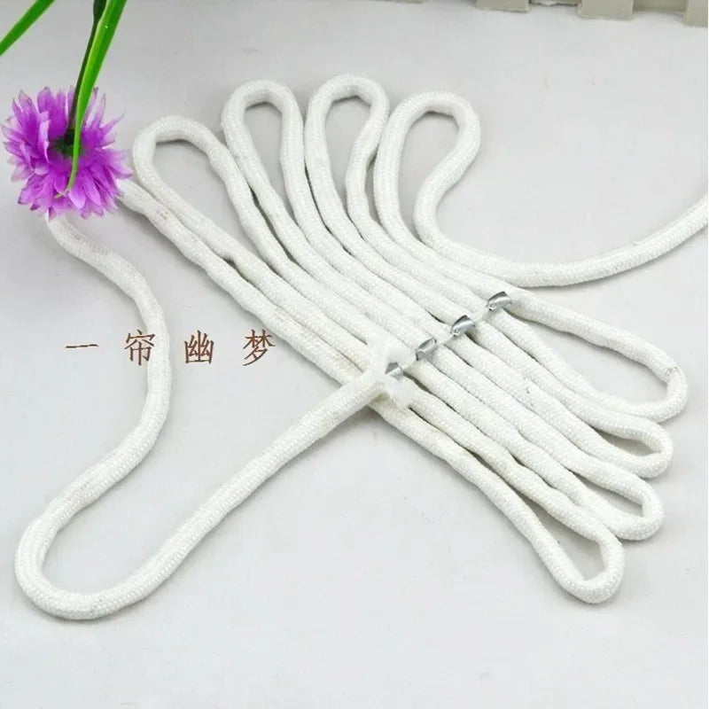 corde acier inoxydable blanc texture tissée opacité simple métalliques volants fenêtres decoration couture
