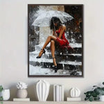 toile d'art moderne abstraite couleur rouge noir blanc toile coton cadre bois sans cadre