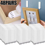 clips fixation cadre adhésif blanc moderne décoration mur suspendu photo maison DIY