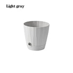 pots fleurs blancs rayures modernes balcon plante verte grille tailles résistantes auto absorbant