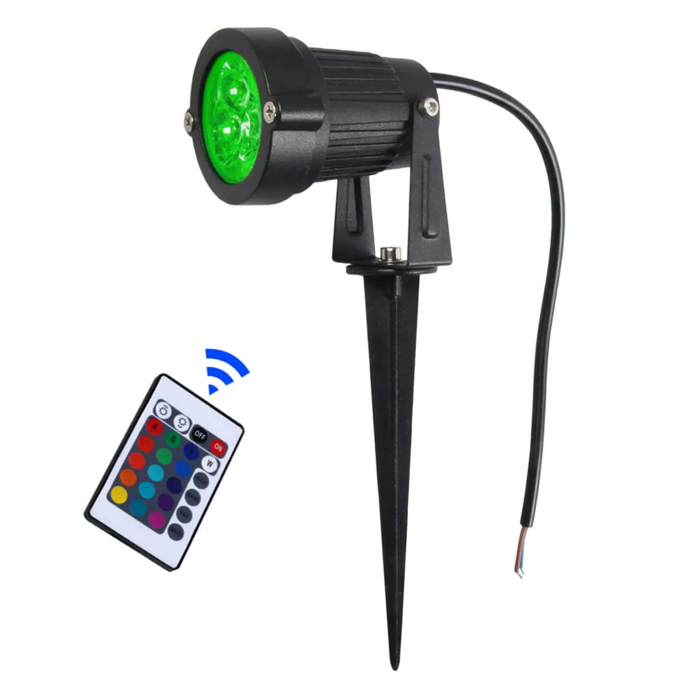 projecteur led extérieur gris strié ip67 ac220v rgb télécommande moderne autonomie