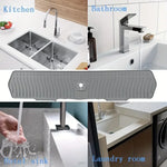 tapis cuisine pliable silicone anti dérapant respectueux environnement moderne noir gris blanc