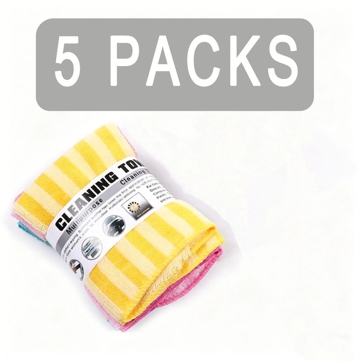 torchons microfibre couleurs mixtes rayures horizontales absorbants réutilisables nettoyage moderne utilitaire 30x30cm