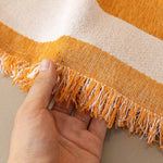 couverture canapé orange motif géométrique moderne adhésif lavable machine 180x230cm