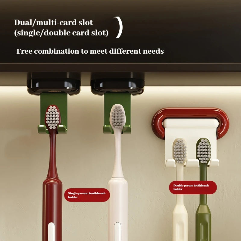 porte brosses dents adhésif moderne vert noir blanc rouge mat opacité salon bain