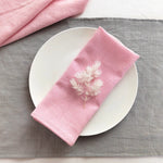 serviettes table coton lin vert bleu rouge gris minimaliste réutilisable 30x45cm festive mariageextérieur