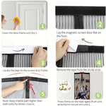 rideau moustiquaire porte adhésif gris clair dentelle moderne 210cm 80cm 90cm 100cm 110cm 120cm