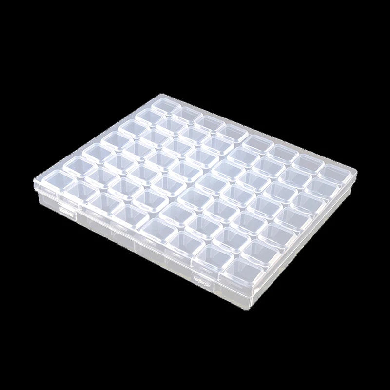 boîtes rangement bijoux plastique réutilisable 28 56 grilles compartiments modernes clips fermeture transparentes