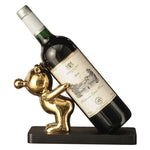 porte bouteille décoratif figurines animales moderne or argent noir vert semi transparent